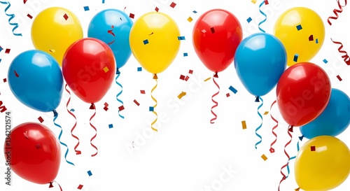Colorful Balloons & Confetti: Party Background