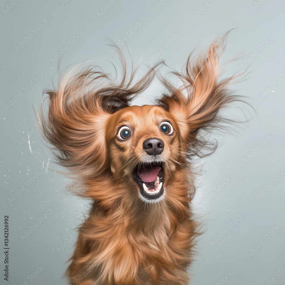 Naklejka premium hund, yorkshire, terrier, welpe, hübsch, tier, haustier, yorkshire terrier, isoliert, portrait, canino, gering, weiß, braun, säugetier, atelier, süss, breed, haar, fell, reinrassig, sitzen, jung, haus