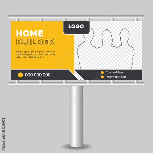 House builder billboard design template
