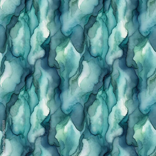 Gentle abstract watercolor texture in pastel shades of green and blue. For backgrounds, textures, interior design, web design, cosmetics packaging
