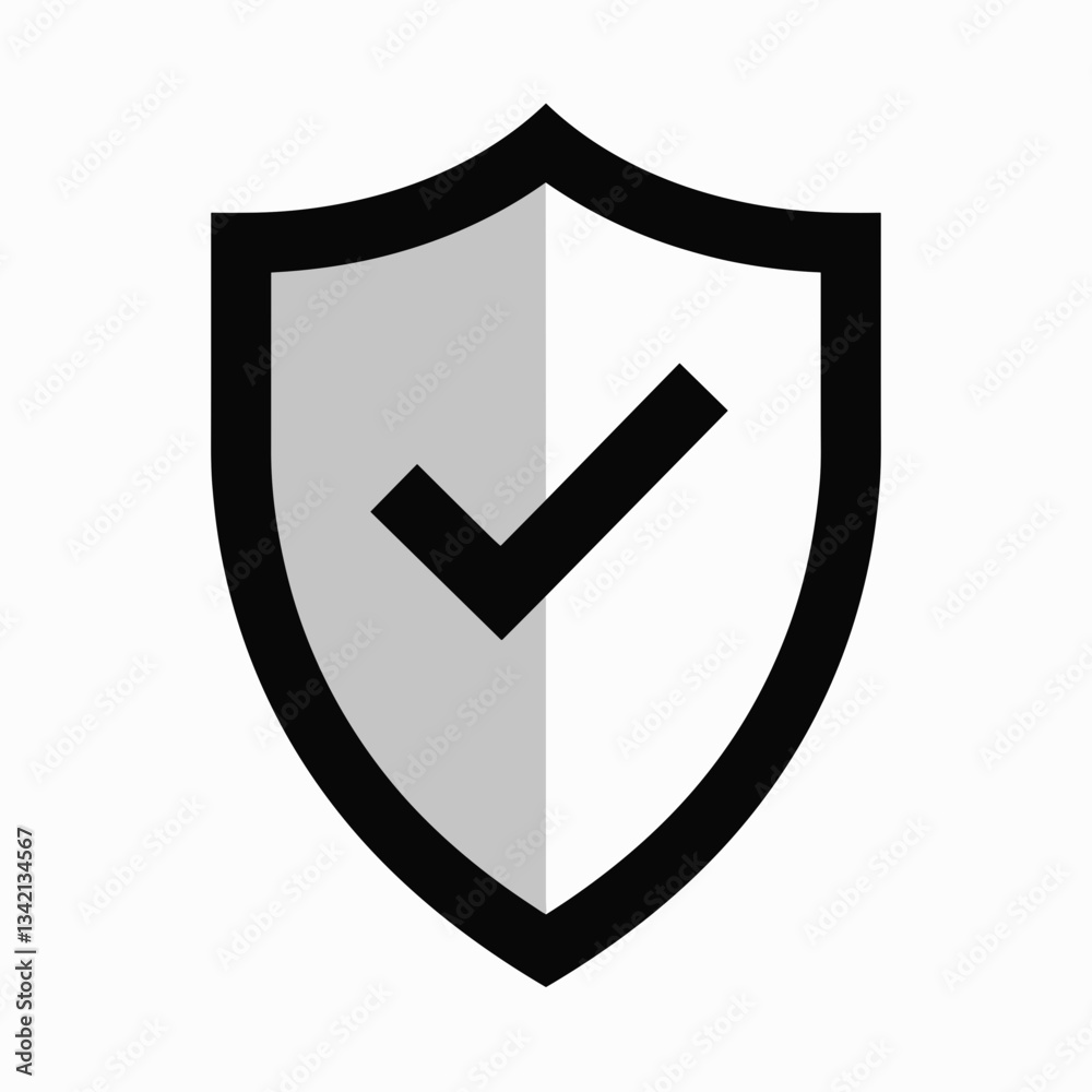 Secure shield icon representing safety and protection, security concept Secure shield icon representing safety and protection, security concept
