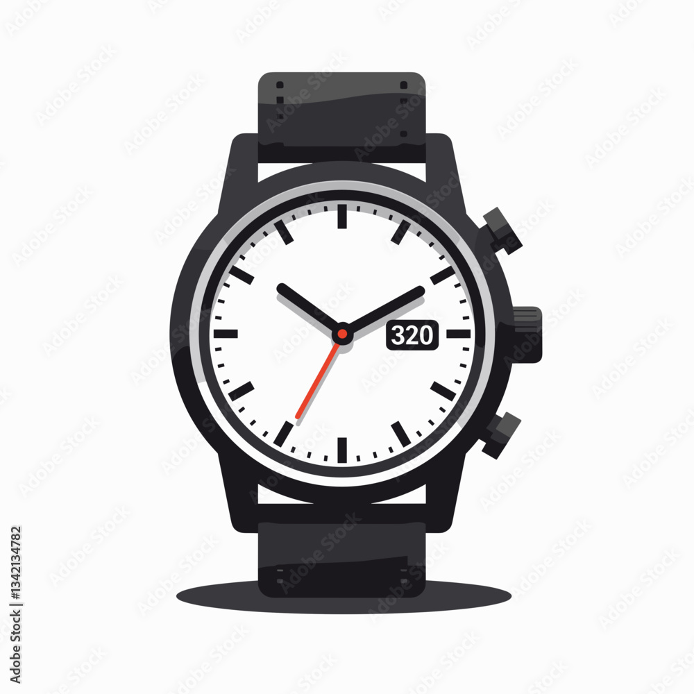 Black fitness tracker displaying time and data, modern technology Black fitness tracker displaying time and data, modern technology