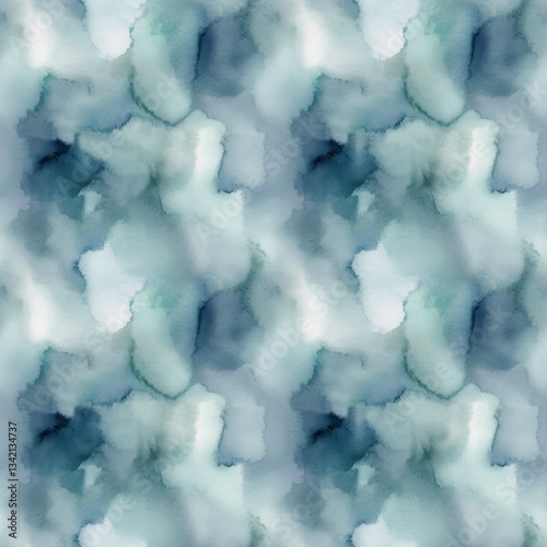 Gentle abstract watercolor texture in pastel shades of green and blue. For backgrounds, textures, interior design, web design, cosmetics packaging.