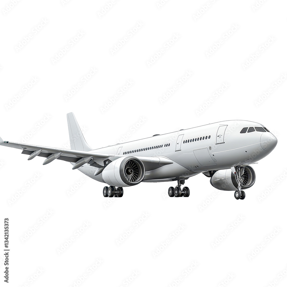 3D Logistic Airplane side view isolate on white background 3D Logistic Airplane side view isolate on white background
