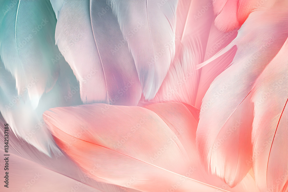 A Dance of Pastel Feathers A Dance of Pastel Feathers