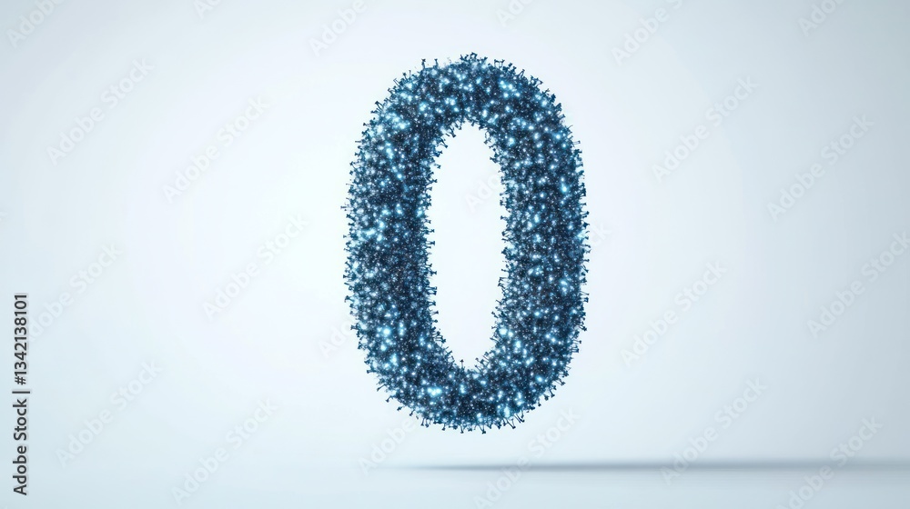 Abstract Number Zero, Light Blue Abstract Number Zero, Light Blue