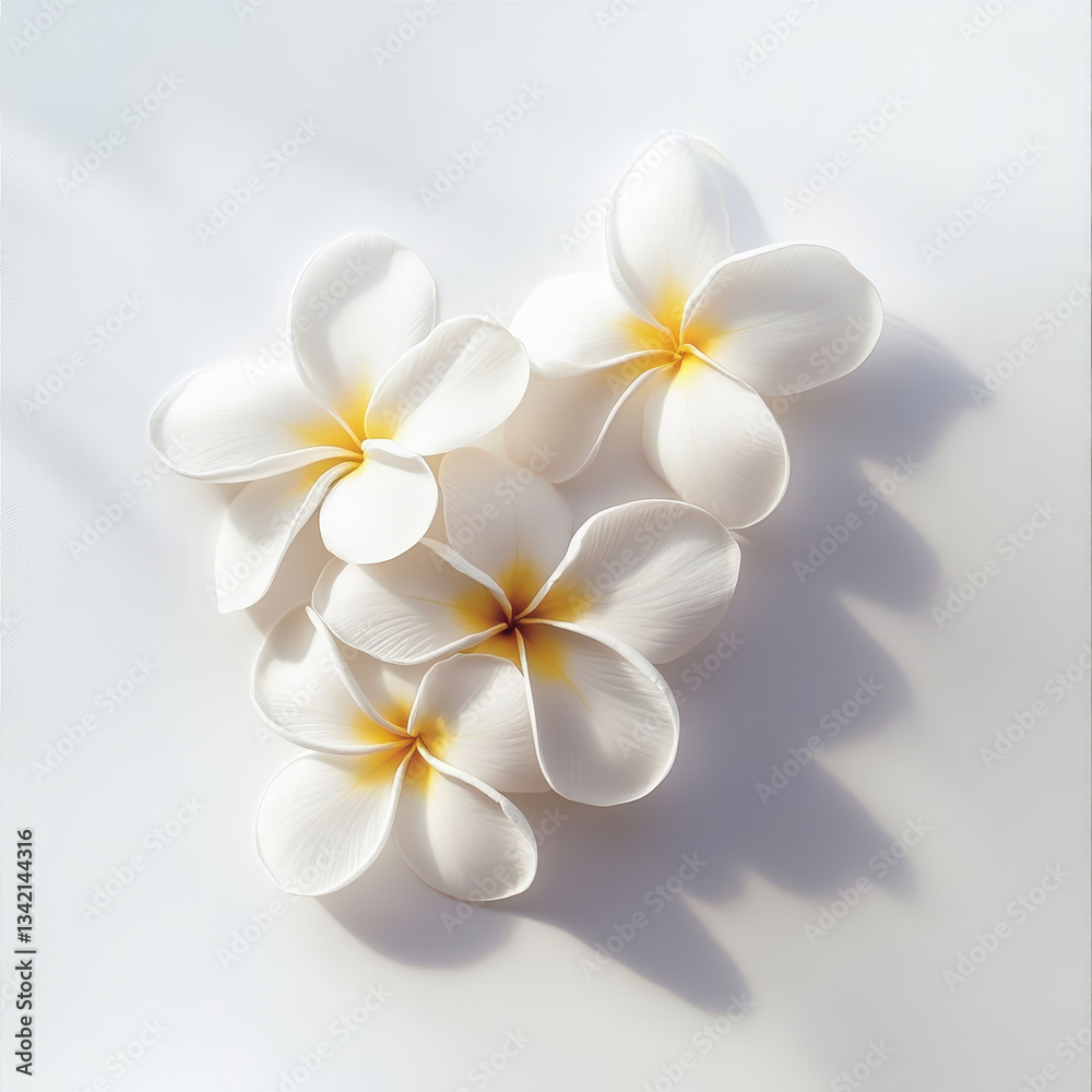 Fototapeta premium white frangipani flower