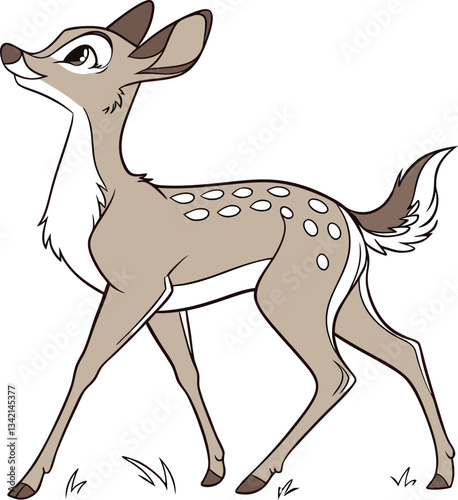 vector illustration of a deer