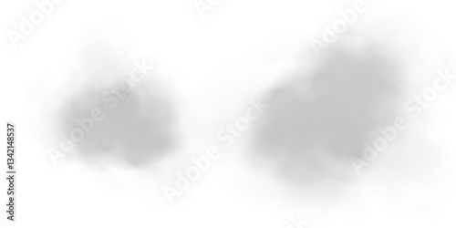 Sandy-smoke clouds with dust and fine particles. PNG Dune, sand storm, clusters of powder. Realistic vector illustration of desert storm - flying saw dust with small dirt particles under the influence