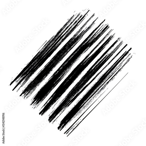 Diagonal Lines symbol - black and white design for tattoos, logos and vectors - isolated on white