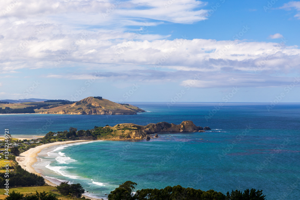 Amazing view from the Puketeraki lookout on the South Island of New Zealand Amazing view from the Puketeraki lookout on the South Island of New Zealand
