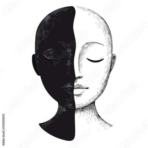 Existence symbol - black and white design for tattoos, logos and vectors - isolated on white