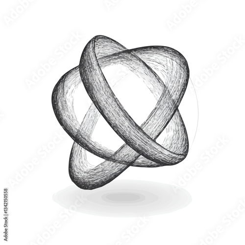 Existence symbol - black and white design for tattoos, logos and vectors - isolated on white