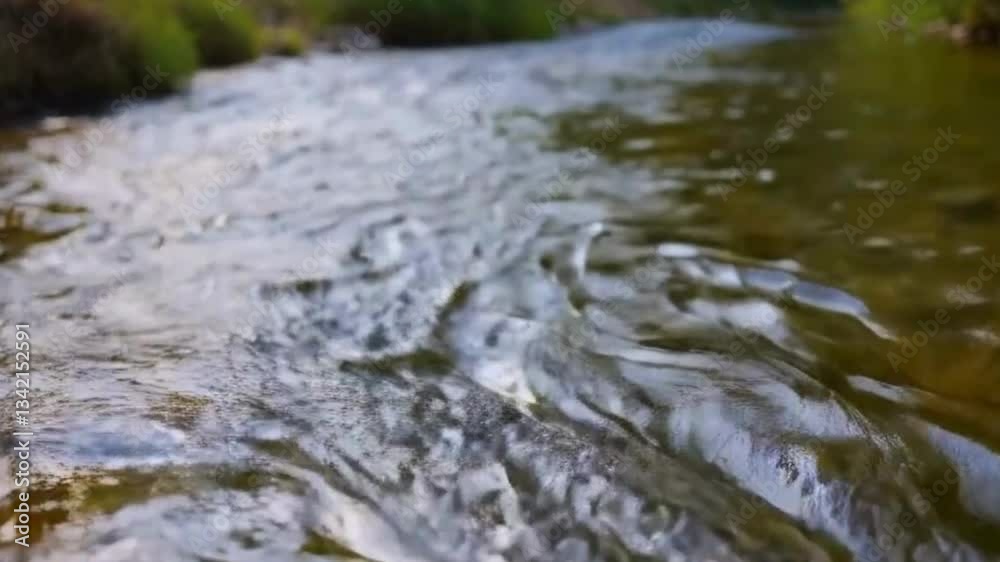 water flowing in the forest water flowing in the forest