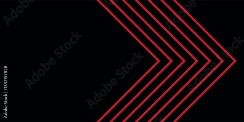 Abstract red light arrow direction on black design modern futuristic background vector illustration.