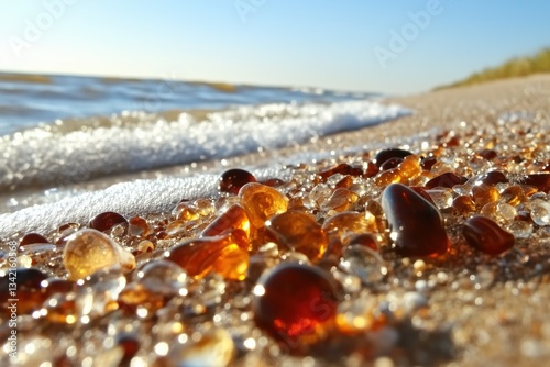 Fototapeta Naklejka Na Ścianę i Meble -  Amber by the sea.