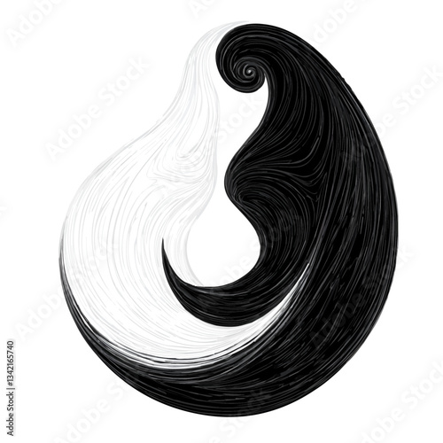 Black and white minimalist soul journey symbol – perfect for tattoos, logos, and vector designs. Isolated on a white background.