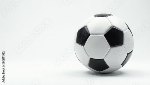 Brand new pristine football, stark white backdrop, sports equipment, competition, sport
