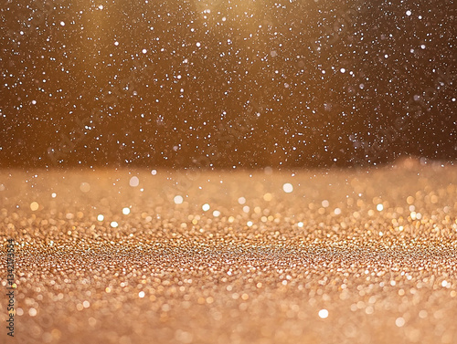 Sparkling golden background with shimmering particles creating a festive atmosphere