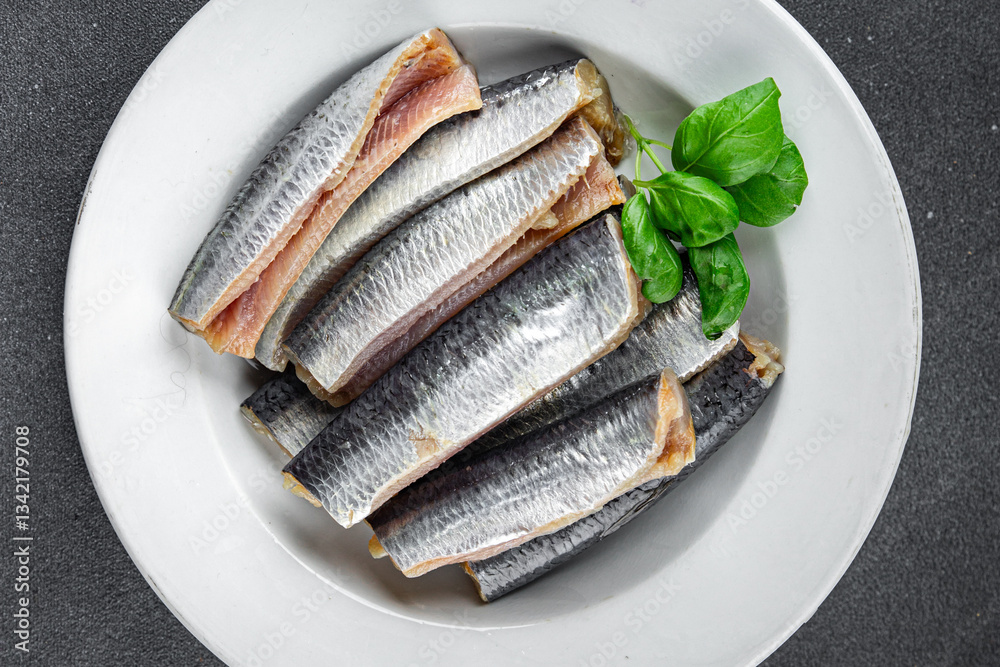 Sardines salted fish delicious gourmet food background on the table rustic food top view copy space vegetarian food pescetarian diet Sardines salted fish delicious gourmet food background on the table rustic food top view copy space vegetarian food pescetarian diet