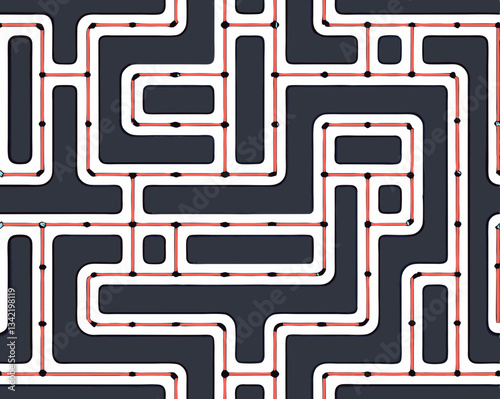 abstract maze, seamless background