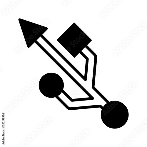 usb icon flat vecktor trendy popular simple