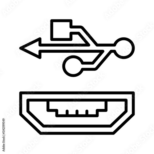 usb icon flat vecktor trendy popular simple