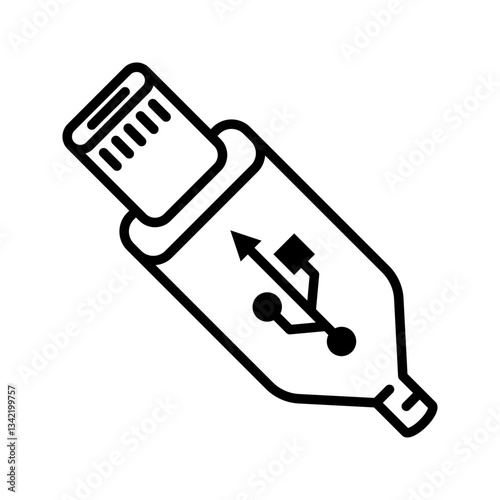 usb icon flat vecktor trendy popular simple