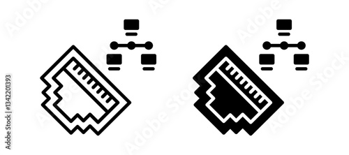 Ethernet icon set flat vecktor trendy popular simple