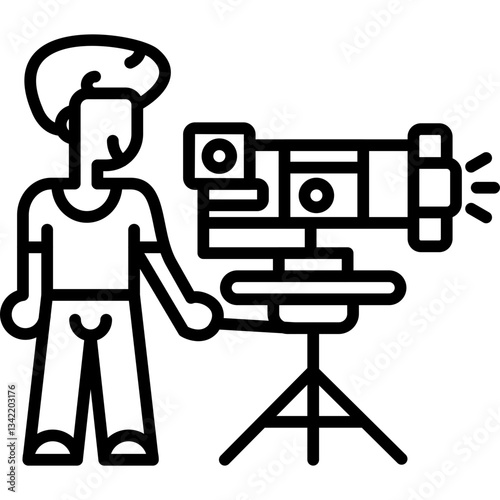 Cameraman Icon Vector Element