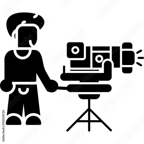 Cameraman Icon Vector Element