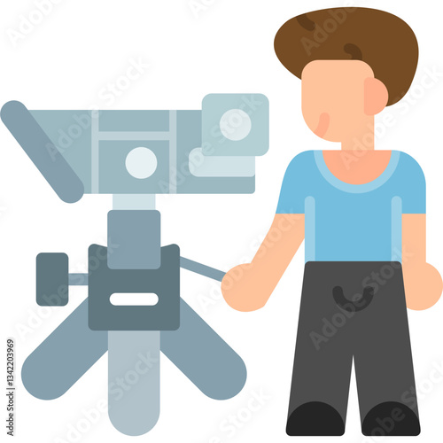 Cameraman Icon Vector Element