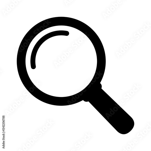 Magnifying glass icon, loupe icon. Search icon.