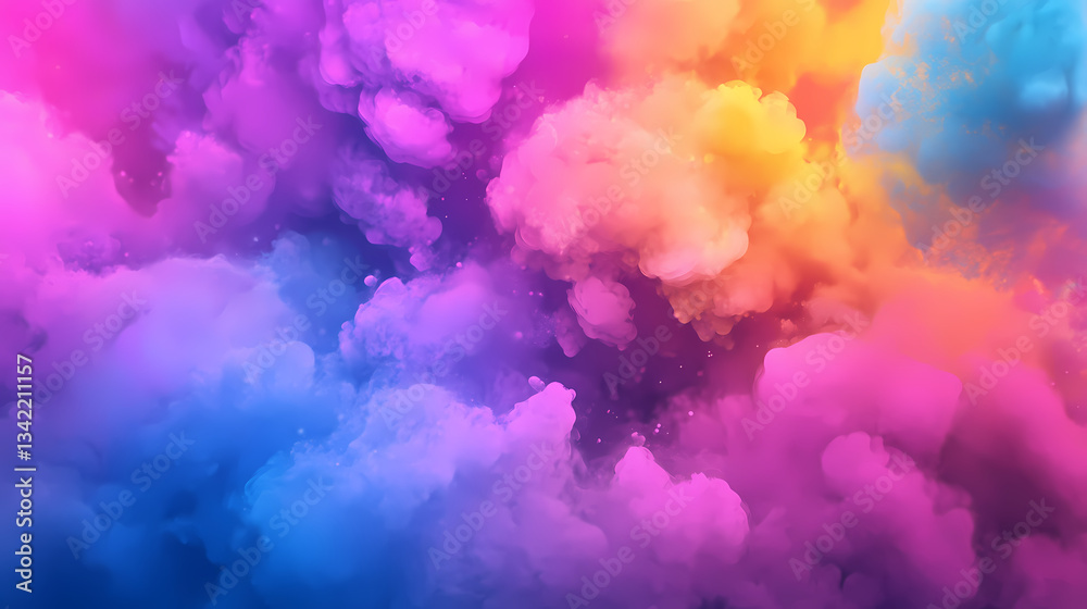 Fototapeta premium neon smoke ink