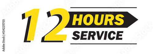 12, 24, 48 and 72 hour mark icon. Work time effect or delivery service time, and service time. 12, 24, 48 and 72 hours clock arrow. Vector illustration.