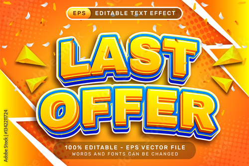 last offer 3d text effect and editable text effect
