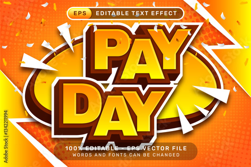 pay day 3d text effect and editable text effect