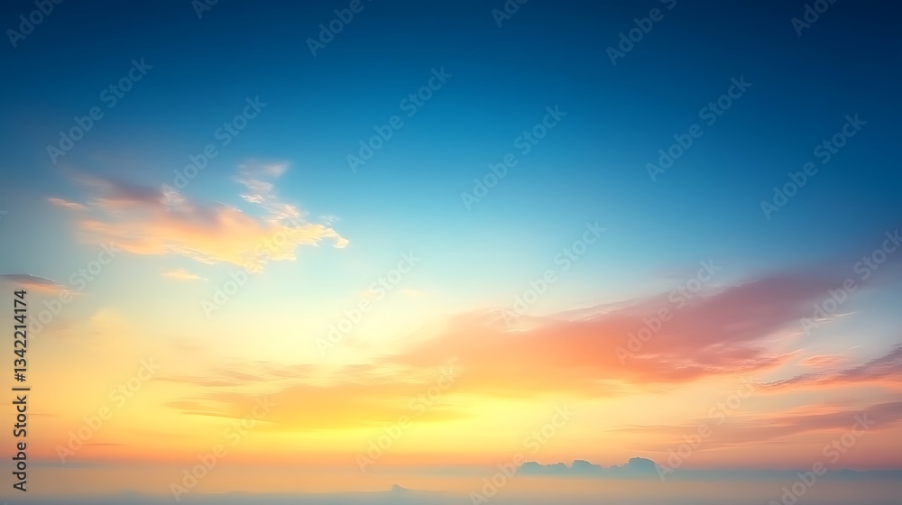 Beautiful vibrant sky with clouds and a gorgeous colorful sunset Beautiful vibrant sky with clouds and a gorgeous colorful sunset