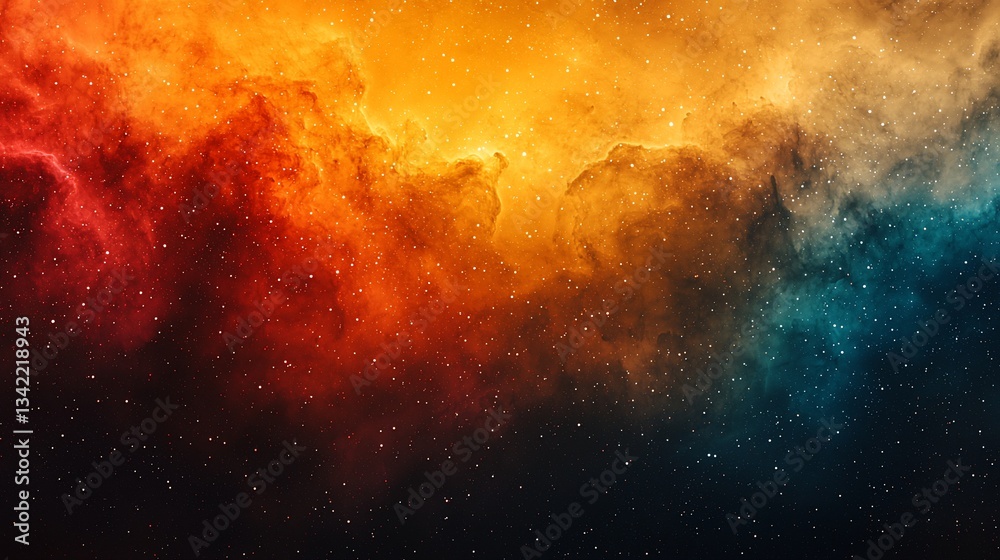 Fototapeta premium Abstract Cosmic Nebula Swirling Colors Background Texture