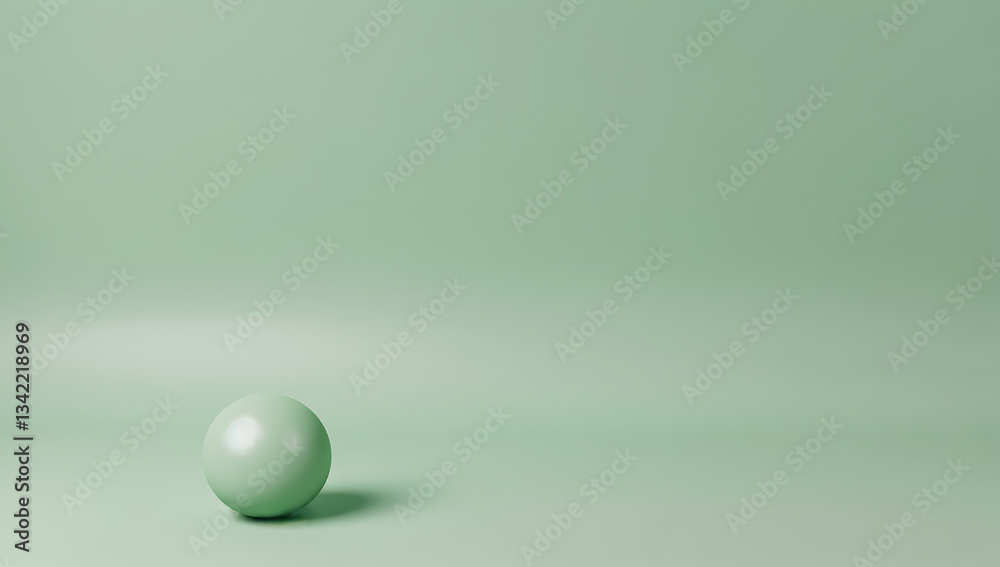 Green sphere on a green background Green sphere on a green background