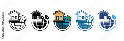 Sustainable Living Icon Set Multiple Style Collection