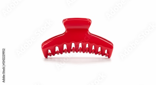 Red Plastic Hair Claw Clip