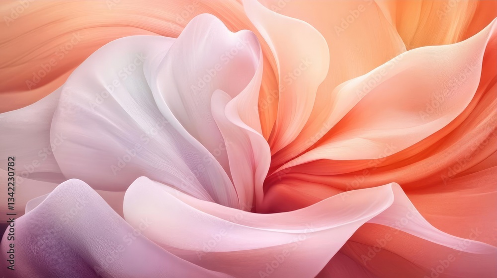 Abstract Pastel Flower Petals Soft Swirl Design Background Abstract Pastel Flower Petals Soft Swirl Design Background