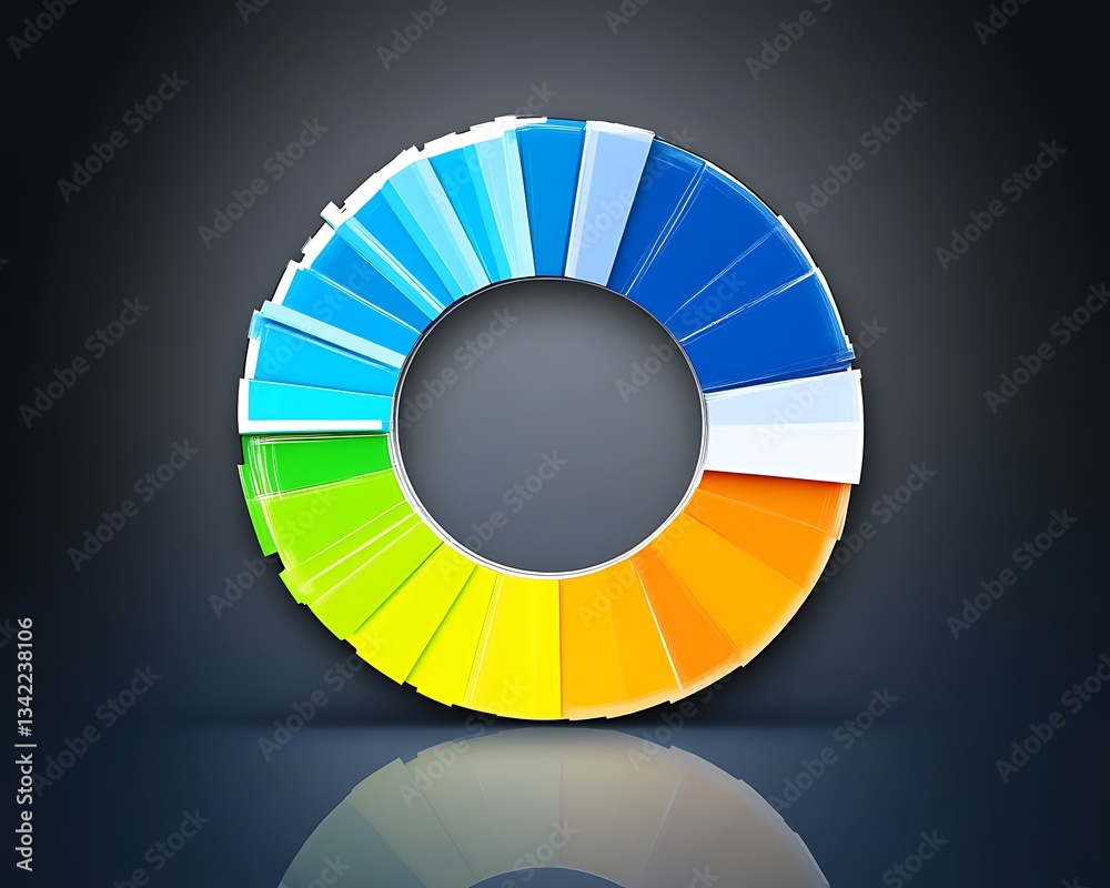 Obraz premium Colorful Circular Data Visualization.