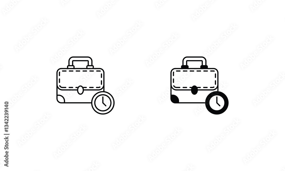 Working Hours vector icons set stock illustration Working Hours vector icons set stock illustration