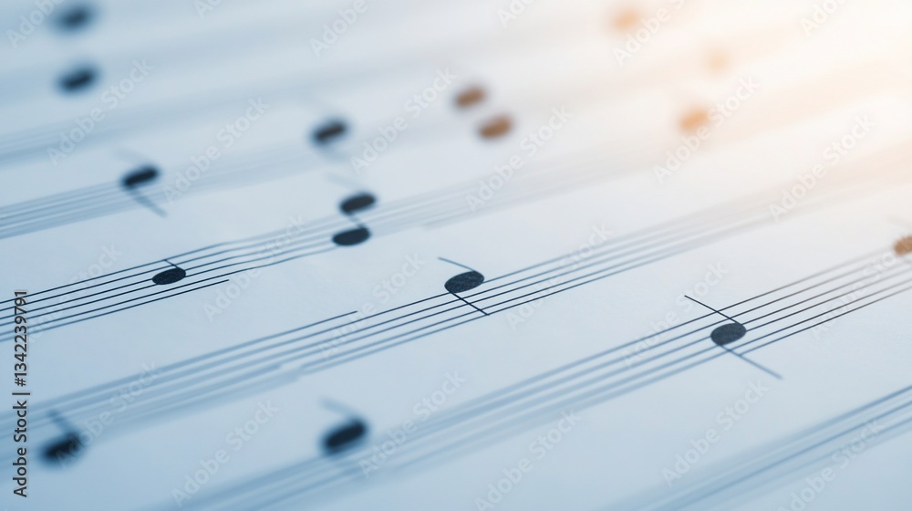 Close-up of musical notation on sheet music Close-up of musical notation on sheet music