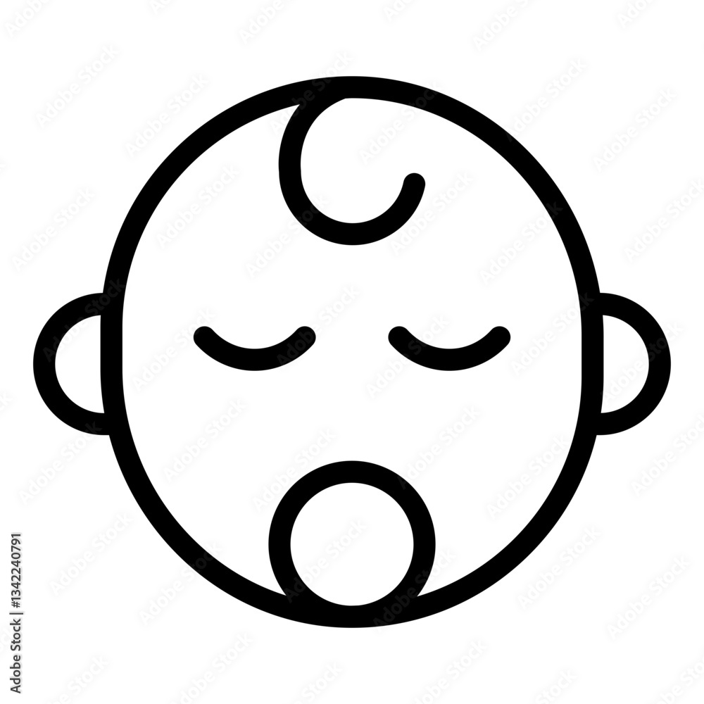 Baby boy outline icon representing a newborn male child Baby boy outline icon representing a newborn male child