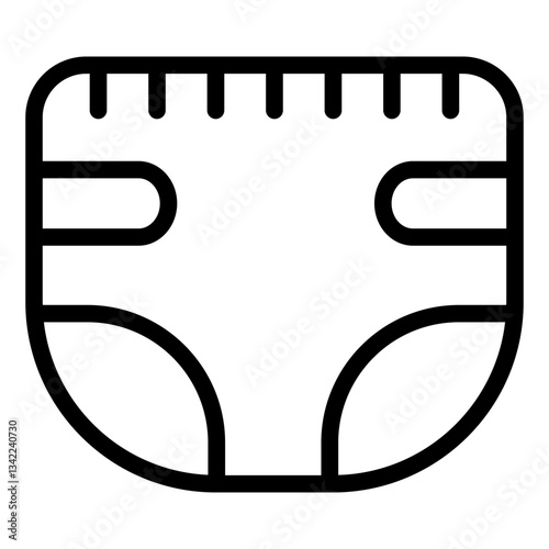 Diaper outline icon representing baby hygiene and comfort