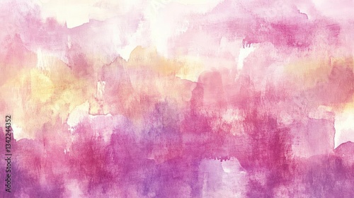 Abstract Watercolor Wash Background Pink Purple Yellow Soft Texture Images and Designs for Inspiration and Wallpaper Usage Ideas. Background Texture for Design Projects. Soft Pastel Colors. Aesthetic