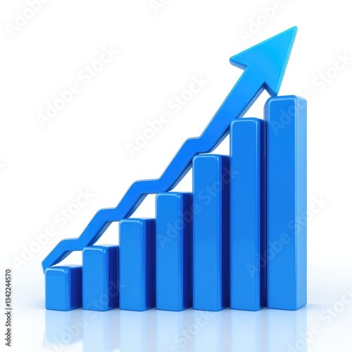 Blue Graph Showing Upward Trend with Arrow and Rising Columns Free Download Blue Graph Showing Upward Trend with Arrow and Rising Columns - GFXLoad